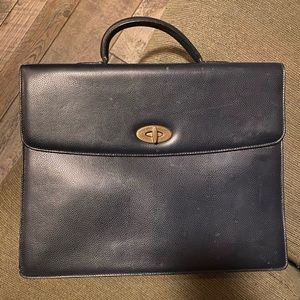 Hard leather vintage Coach messenger briefcase